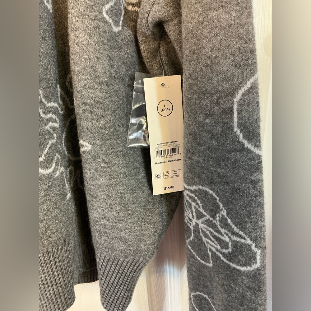 Whimsical gray cardigan sweater🩷 - Picture 3 of 4